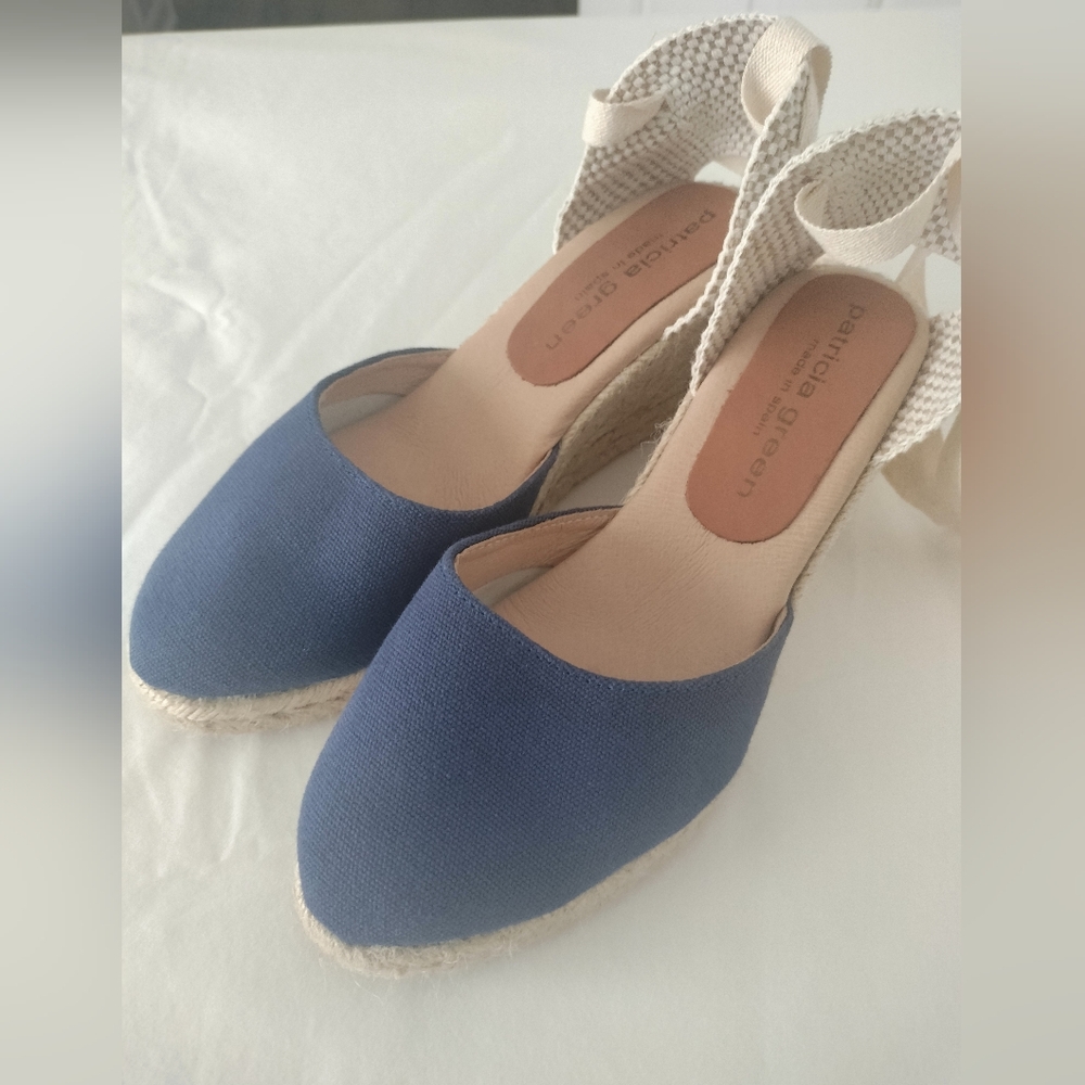 Patricia Green Leon Closed Toe Lace Up Espadrille Size 7